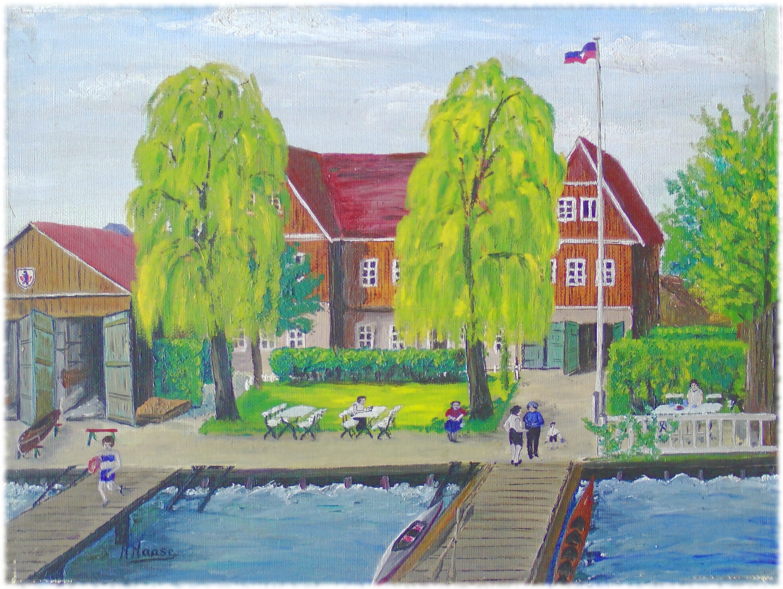 Gemälde des Bootshauses von H.Haase