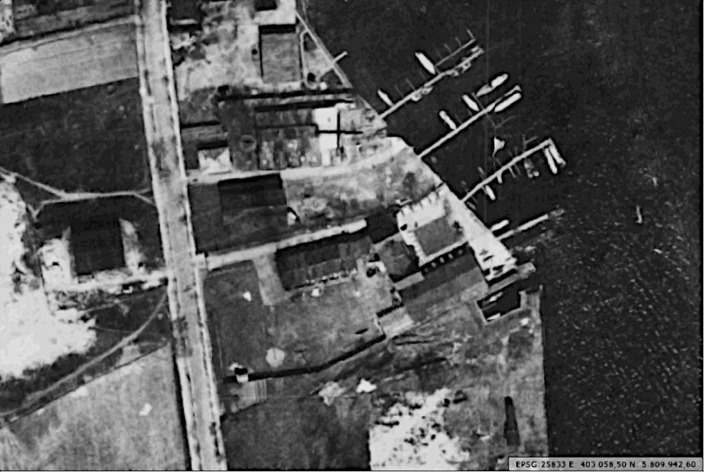 Luftaufnahme von 1928 des Geländes Grünauer Straße 193