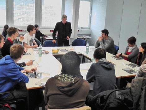 Treffen mit Schulklasse