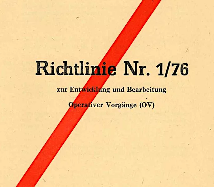 Richtlinie Nr. 1/76 zur Entwicklung und Bearbeitung Operativer Vorgänge (OV)