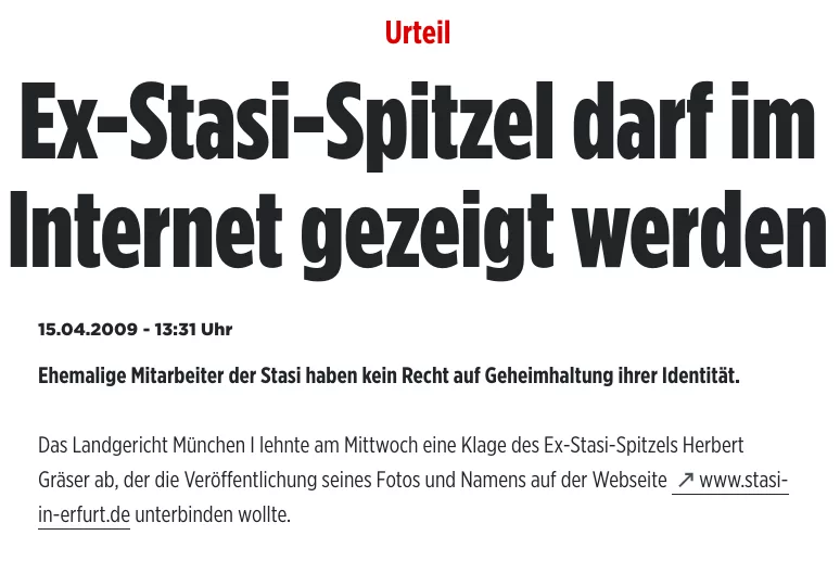 Zeitungsartikel in Bild